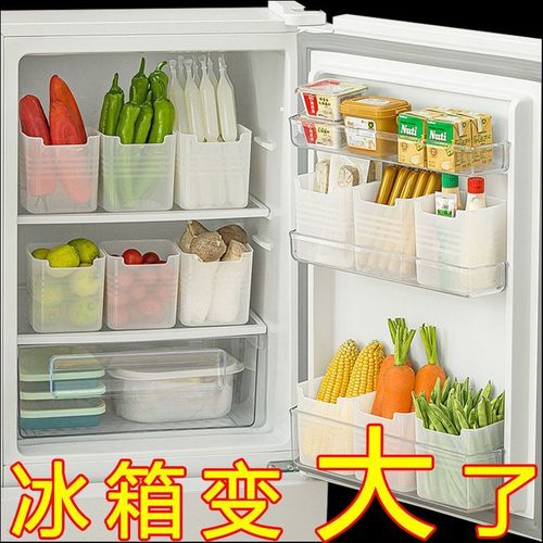 冰箱侧门收纳盒厨房分类整理盒冷冻食物保鲜盒果蔬冰箱收纳通用型
